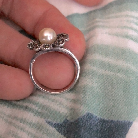 Pearl on Silver Sterling 925 ring - Picture 6 of 6